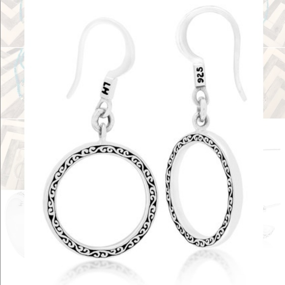 Lois Hill Jewelry - Lois Hill Sterling Silver Scroll Circle Earrings